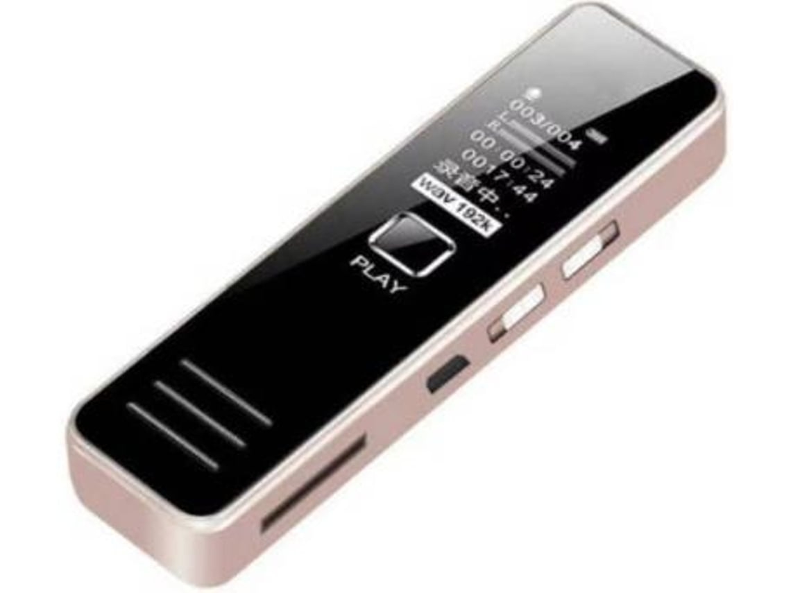 Lurelia Gravador De Voz Digital Com Redução De Ruído, Reprodução Mp3, Recarregável Para Reuniões, Aulas, Entrevistas - Rosa Ouro
