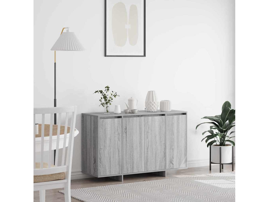 Vidaxl Buffet Cinza Sonoma 120 X 41 X 75 Cm Derivados De Madeira