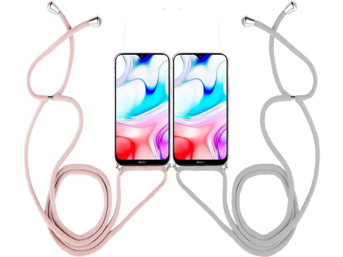 2x Capa Xiaomi Redmi 9A HONGWE. Com corda Transparente, Cinzento