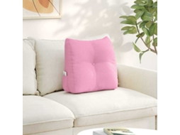 Vidaxl Travesseiro Para Costas Rosa 45 X 24 X 50 Cm Tecido