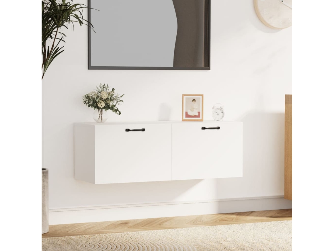 Vidaxl Armário Parede 100x36,5x35 Cm Derivados De Madeira Branco