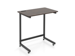 Mesa lateral em formato de C com rodinhas, suporte para celular e base compacta NORTHIX