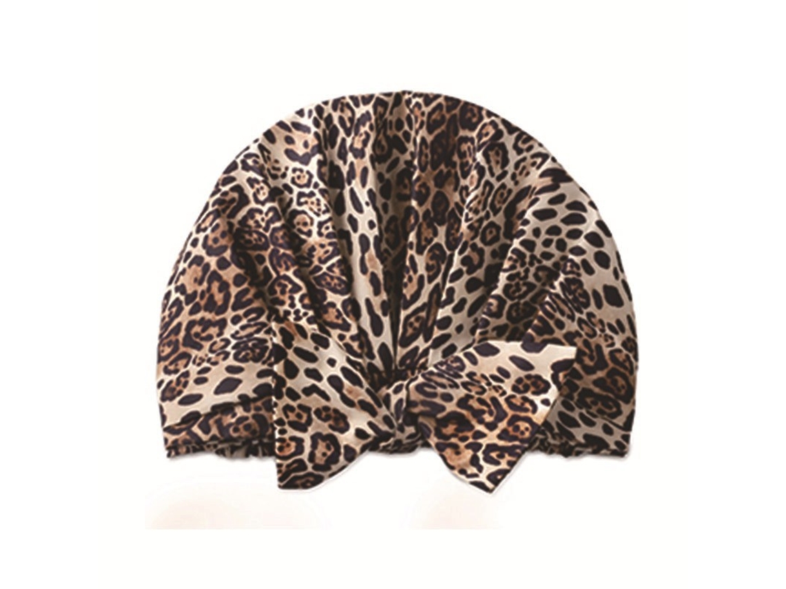 Gorro De Ducha De Doble Capa - Estampado De Leopardo