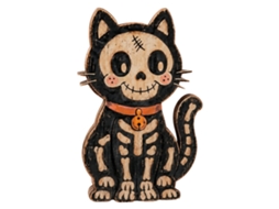 Laxiscreed Decoração De Halloween Com Abóbora De Madeira, Fantasma E Gato Preto Para Sala E Mesa