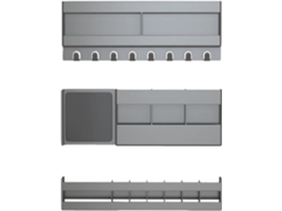 Conjunto De 3-prateleiras Para Banheiro Que Economizam Espaço, Sem Necessidade De Furos, Com Ganchos De 28cm Comprimento