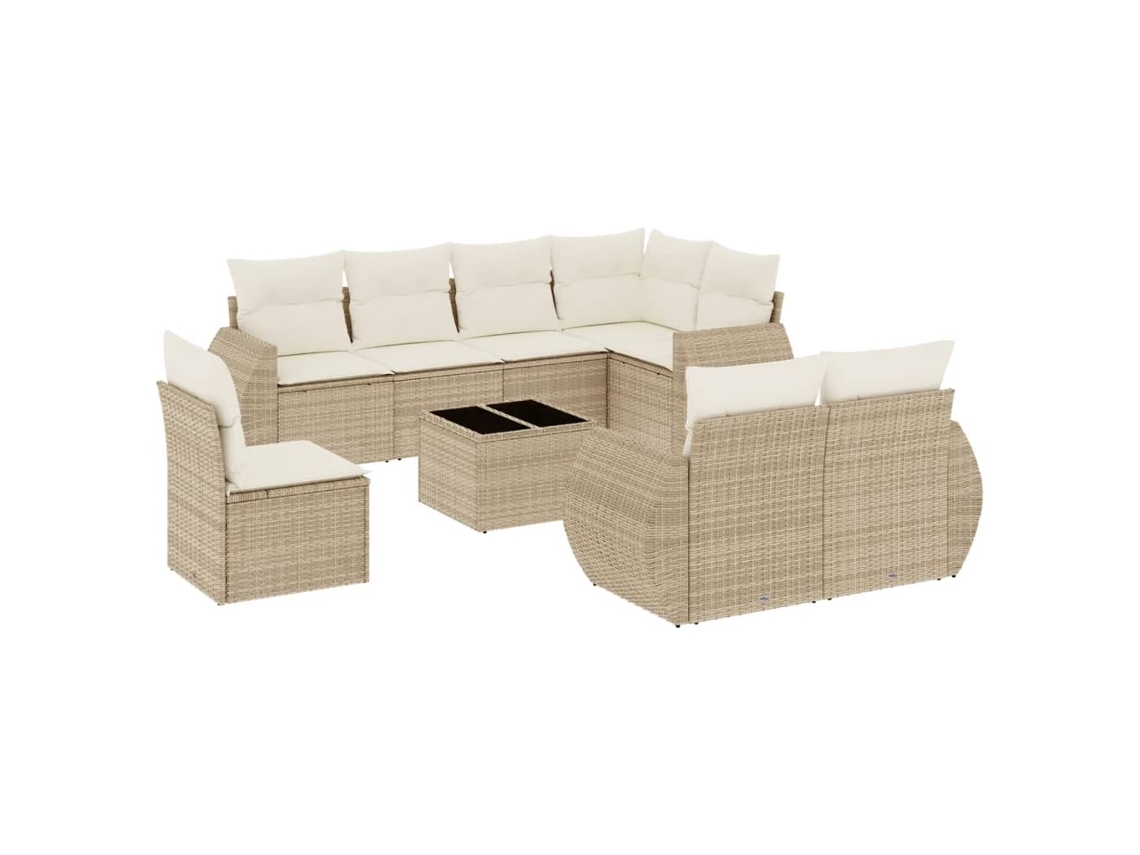 Garden Sofa Set, Garden Sofa Sets Vidaxl Bege Rattan / Vime (n/a)