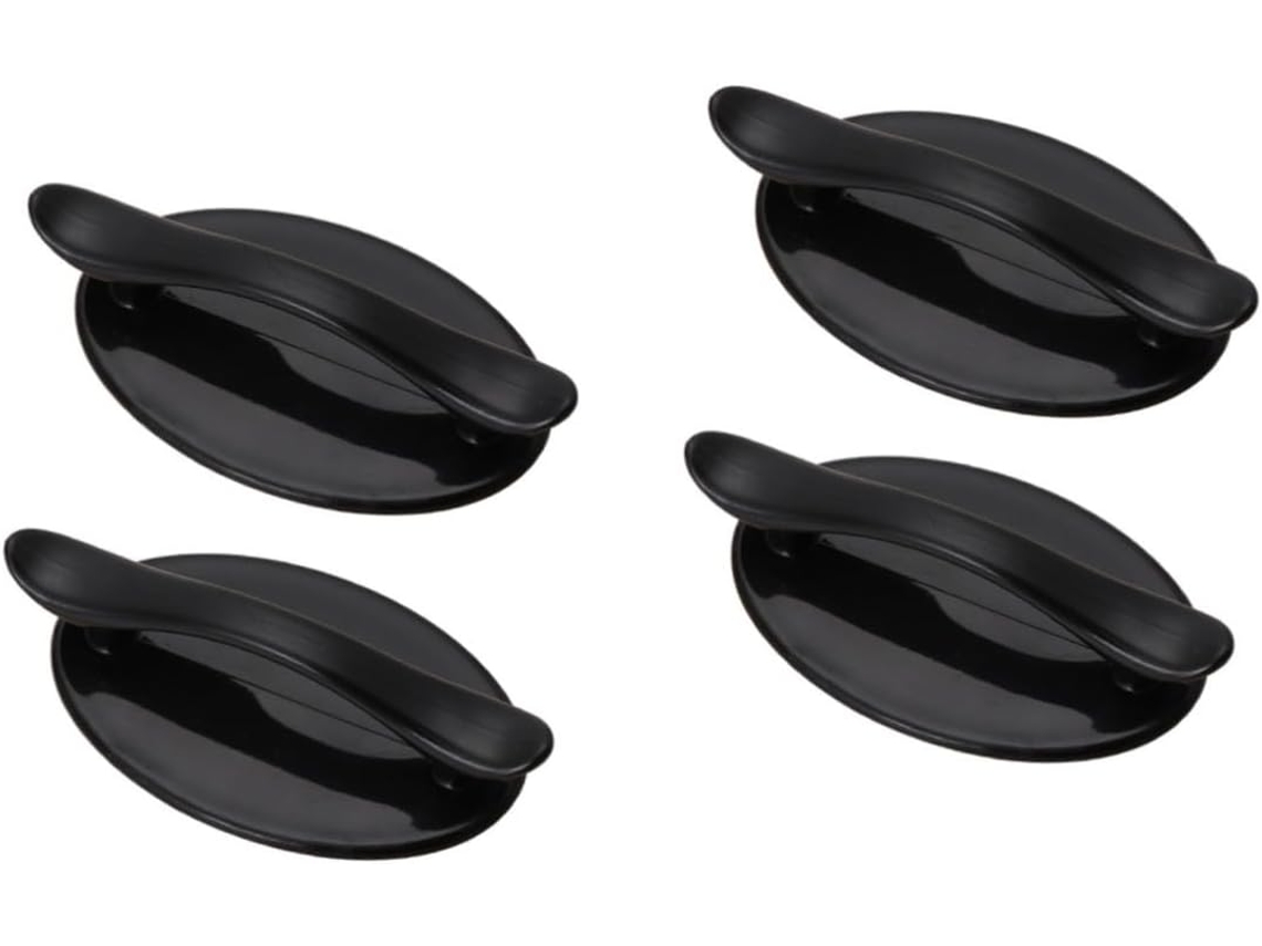 Conjunto De 4 Puxadores Gaveta Multifuncionais Plástico Para Armário Cozinha, Fácil Instalação Com Adesivo