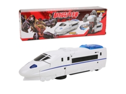 Mali brinquedo de Trem Transformador com Rodas Universais Luz Led Som Simulação para Crianças Branco