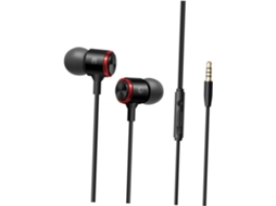 Fones De Metal Com Som E Fio Ideais Para Música Jogos. Cor: Preto