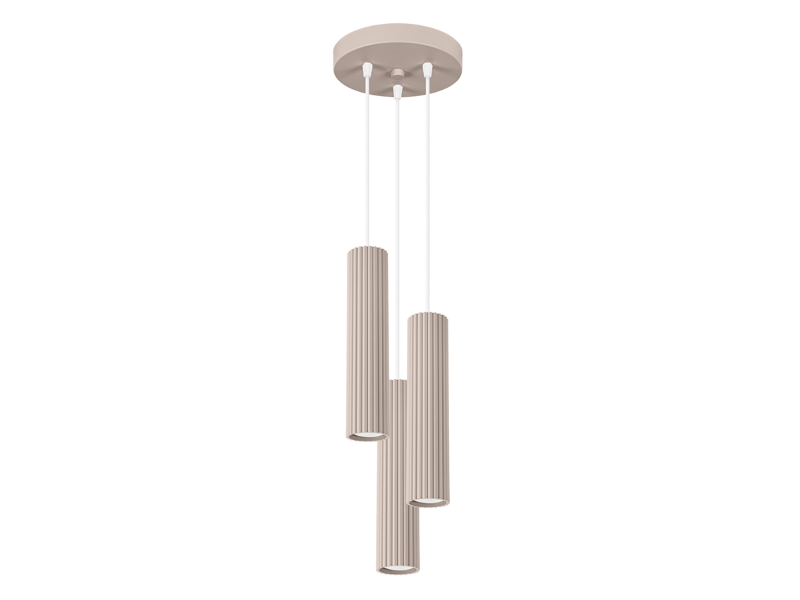 Candeeiro Suspenso Karbon De Alumínio Cinza Claro 108x19.5x19.5cm Sollux Lighting
