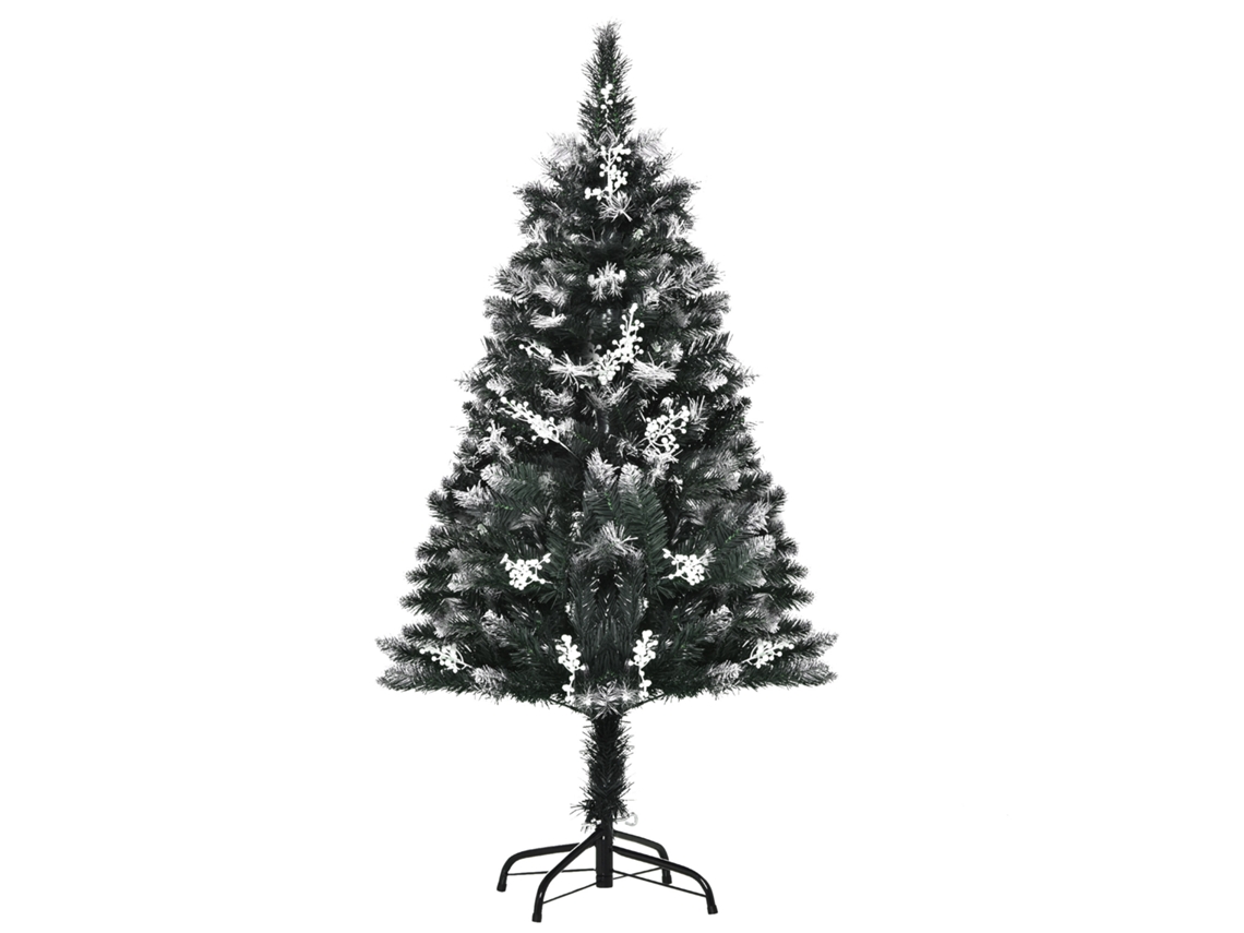 Árvore de Natal PVC e Aço Cor Verde Ø60x120 cm Homcom
