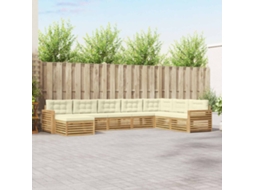 Vidaxl Conjunto De Sofás Para Exterior 8 Unid. Branco E Creme