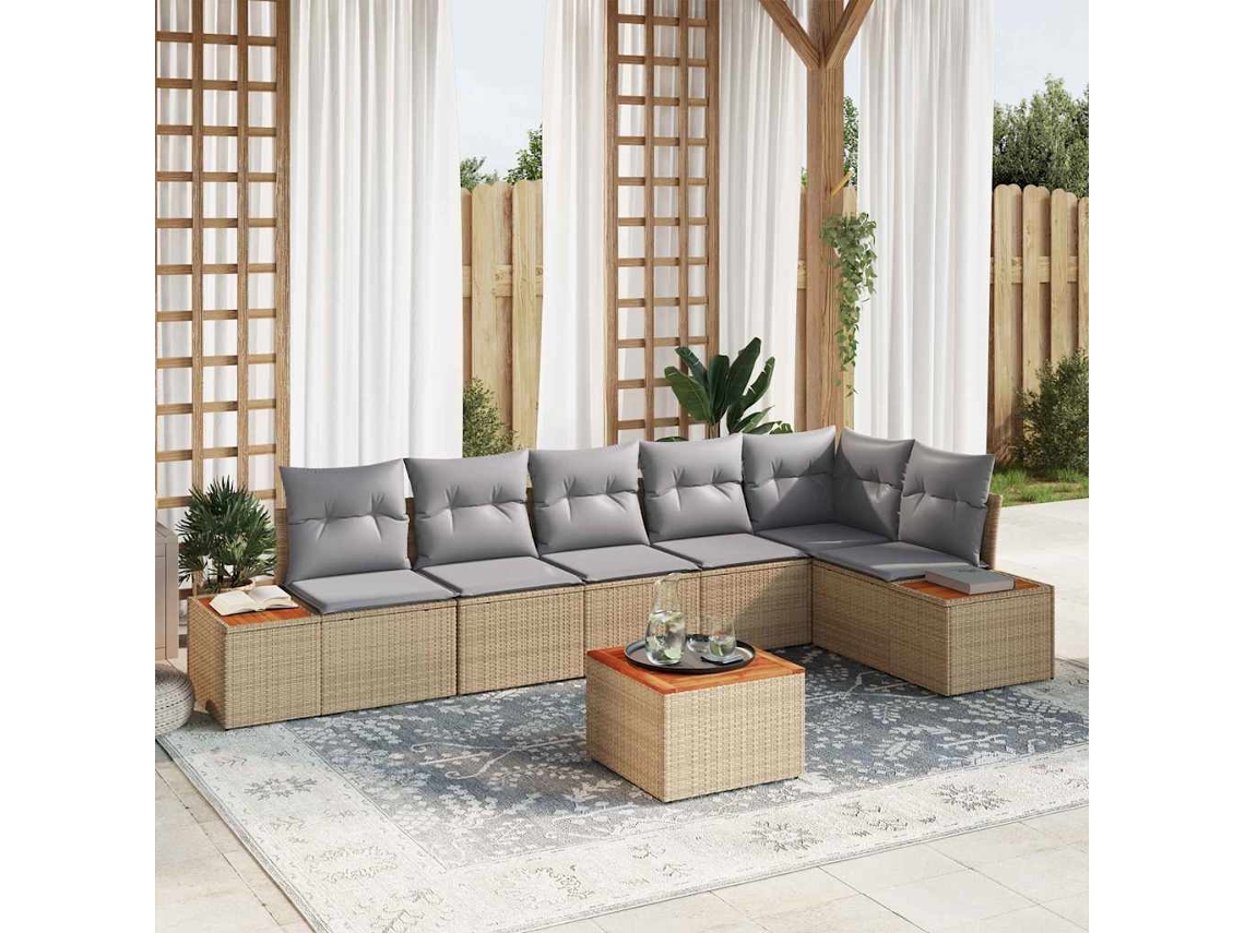 Vidaxl Conjunto De Sofá De Jardim 6 Unid. 6-número De Lugares
