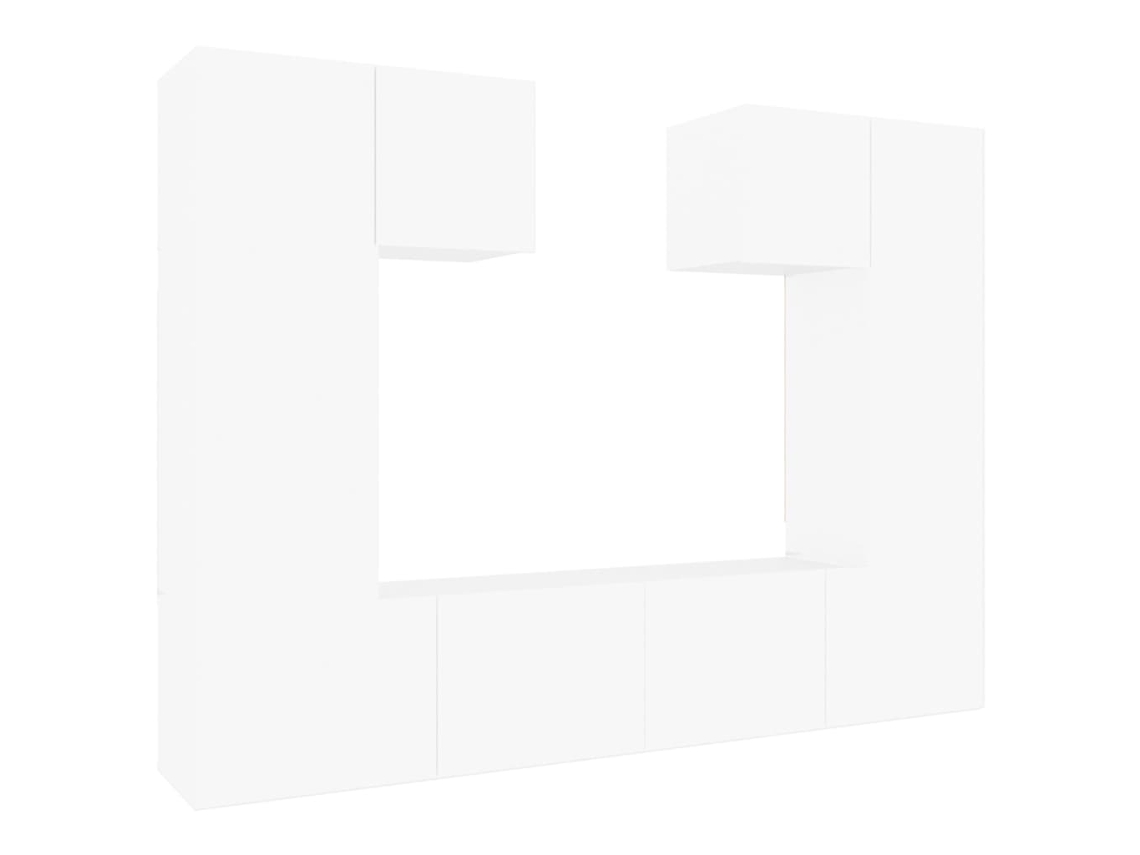 Tv Cabinet Set, Tv Cabinet Sets Vidaxl Branco Madeira Processada (n/a)