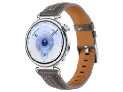 Pulseira Para Huawei Watch Gt 6 (41mm) - Couro - Fivela Prateada
