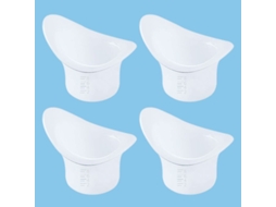 4 Copos de Lavagem Ocular, Silicone, Reutilizável, 8ml, Portátil | S/MARCA