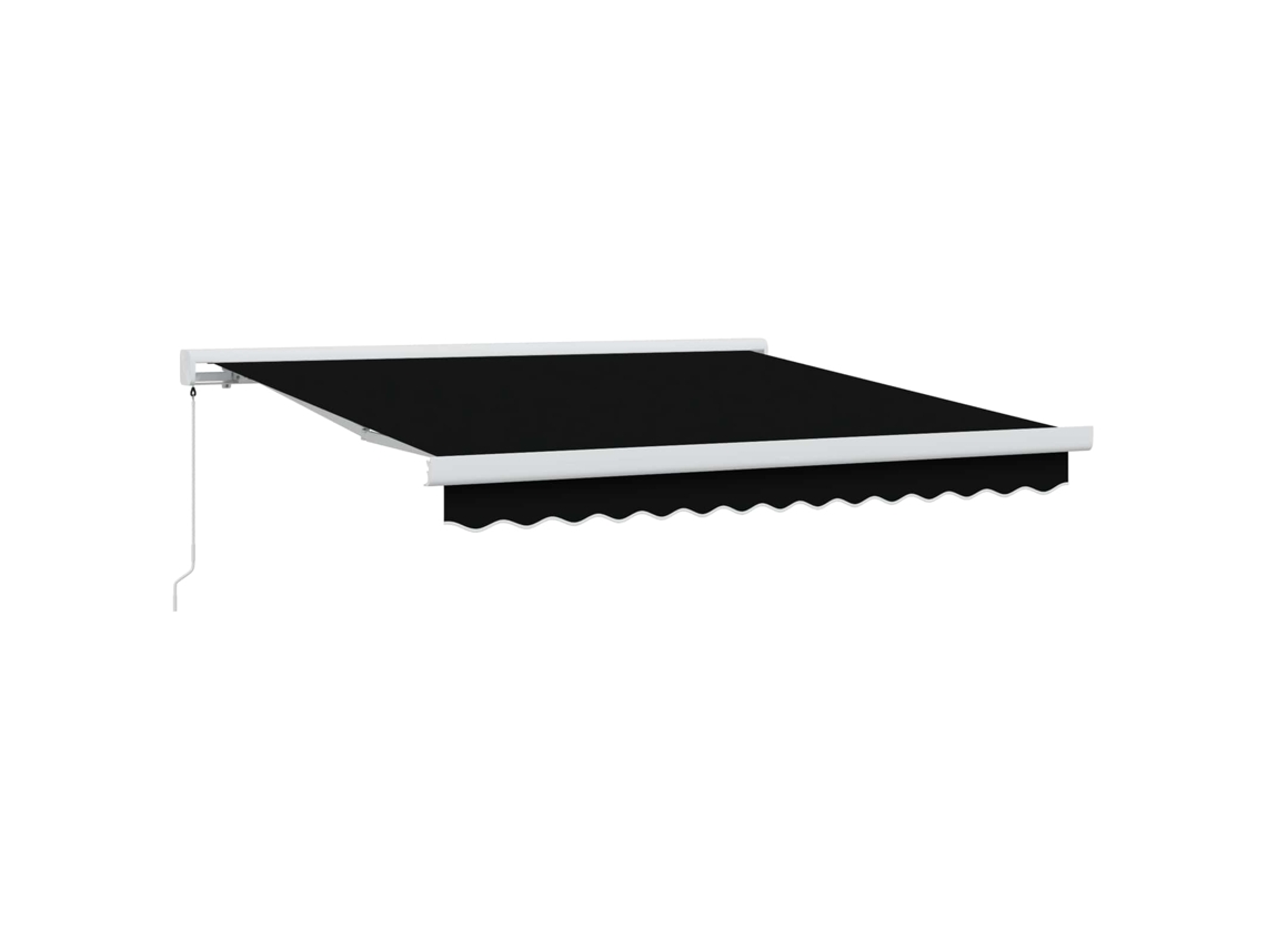 Vidaxl Toldo Retrátil Preto 300 X 250 Cm Lona E Alumínio