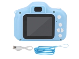 Câmera Digital Infantil Multifuncional X2 Com Cartão De Memória De 32 Gb, Azul, Presente Brilvibera