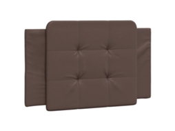 Headboard Cushion, Headboard Cushions Vidaxl Marrom Couro Artificial (90 Cm)