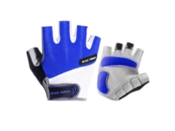 Luvas De Ciclismo Meia Dedo Com Absorção De Choque, Antiderrapantes E Respiráveis Para Homem/mulher (azul)