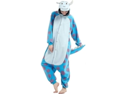 Pijama Macacão Adulto com Estampa de Animal Sulley Sullivan para Halloween e Natal | Sem Marca