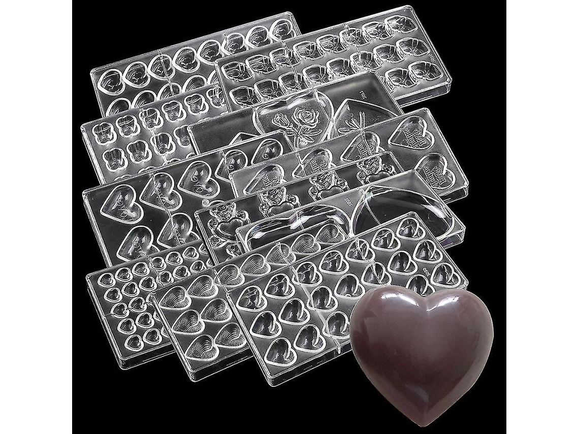 Formas Para Assar Diy Em Formato De Coração Em Policarbonato Para Chocolate, Utensílios Para Confeitaria E Decoração De Bolos Nº 13456 Aquaforge