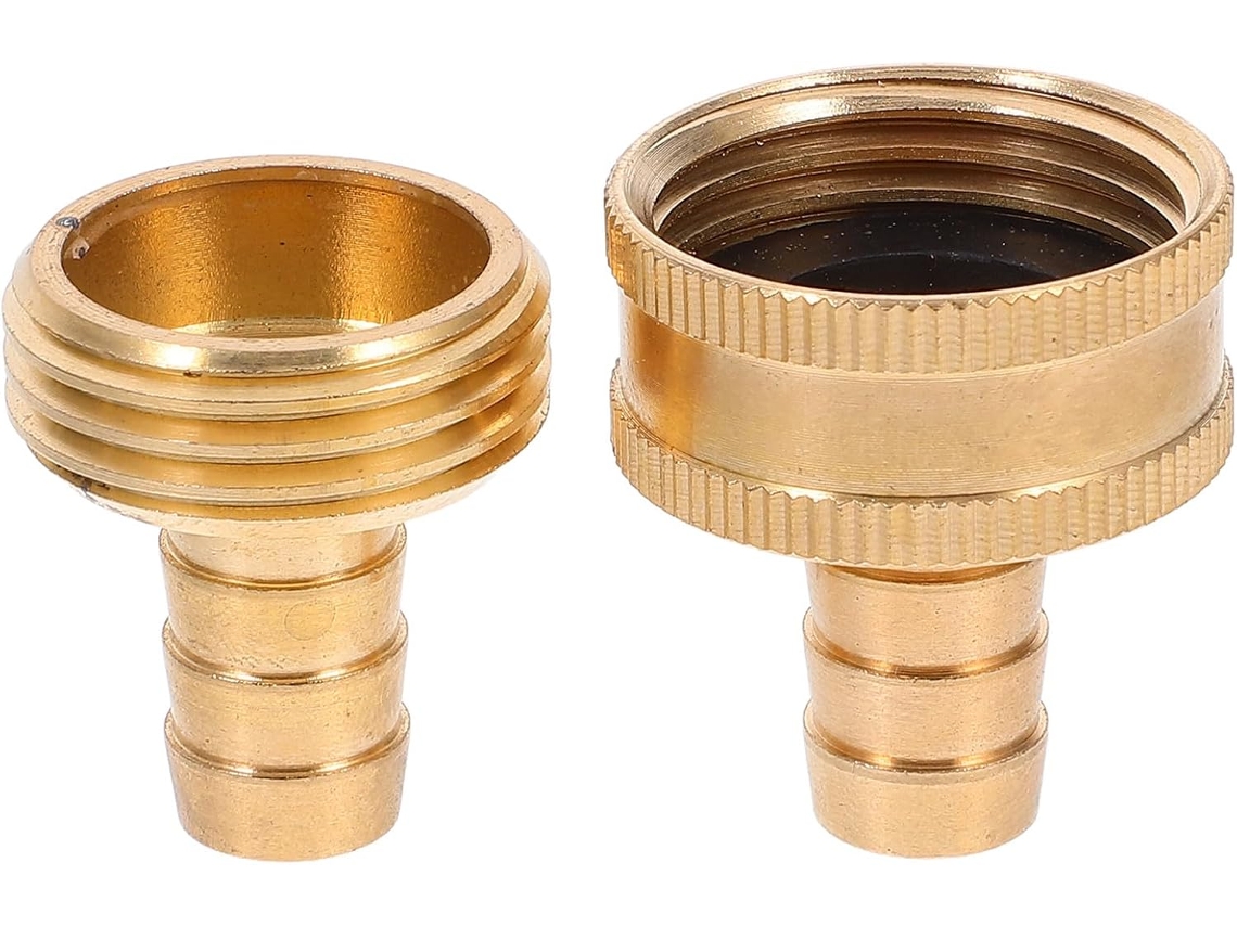 Conexão De Mangueira Jardim Latão 1/2", Rosca Externa