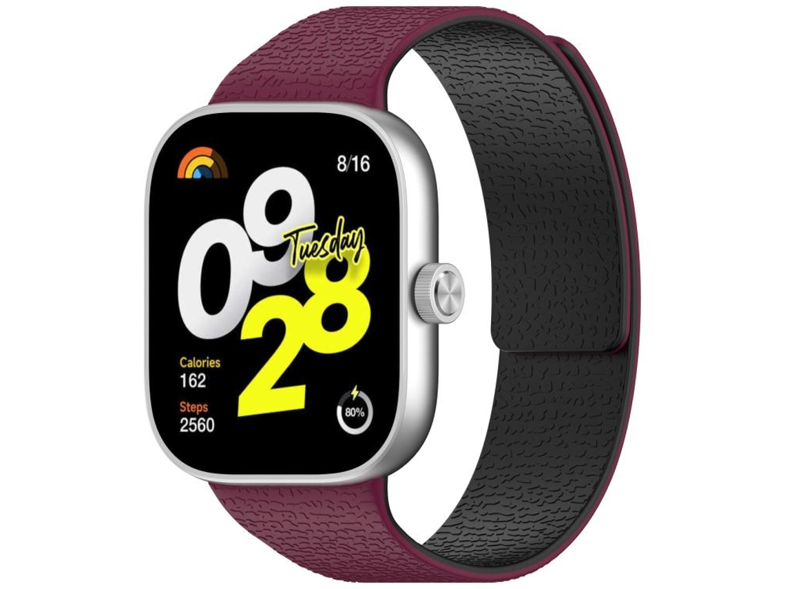 Bracelete para Samsung Galaxy Watch 3 silicone com cabeça saliente e fivela prata (20mm) vermelho XIAOMOYU (41mm)