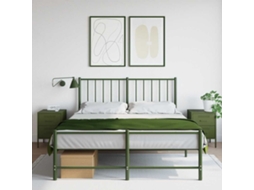 Vidaxl Mesas De Cabeceira 2 Pcs 36x39x50,5 Cm Aço Verde Azeitona