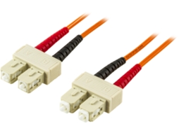 Cabo De Fibra Óptica Om2, Sc Sc, Duplex, Upc, 50/125, 1 M, Laranja Aquaforge