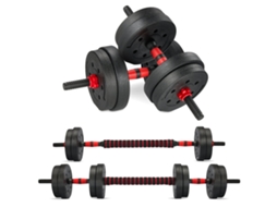 Conjunto De Halteres E Barra Ajustáveis ​​de 15 Kg, Unissexo
