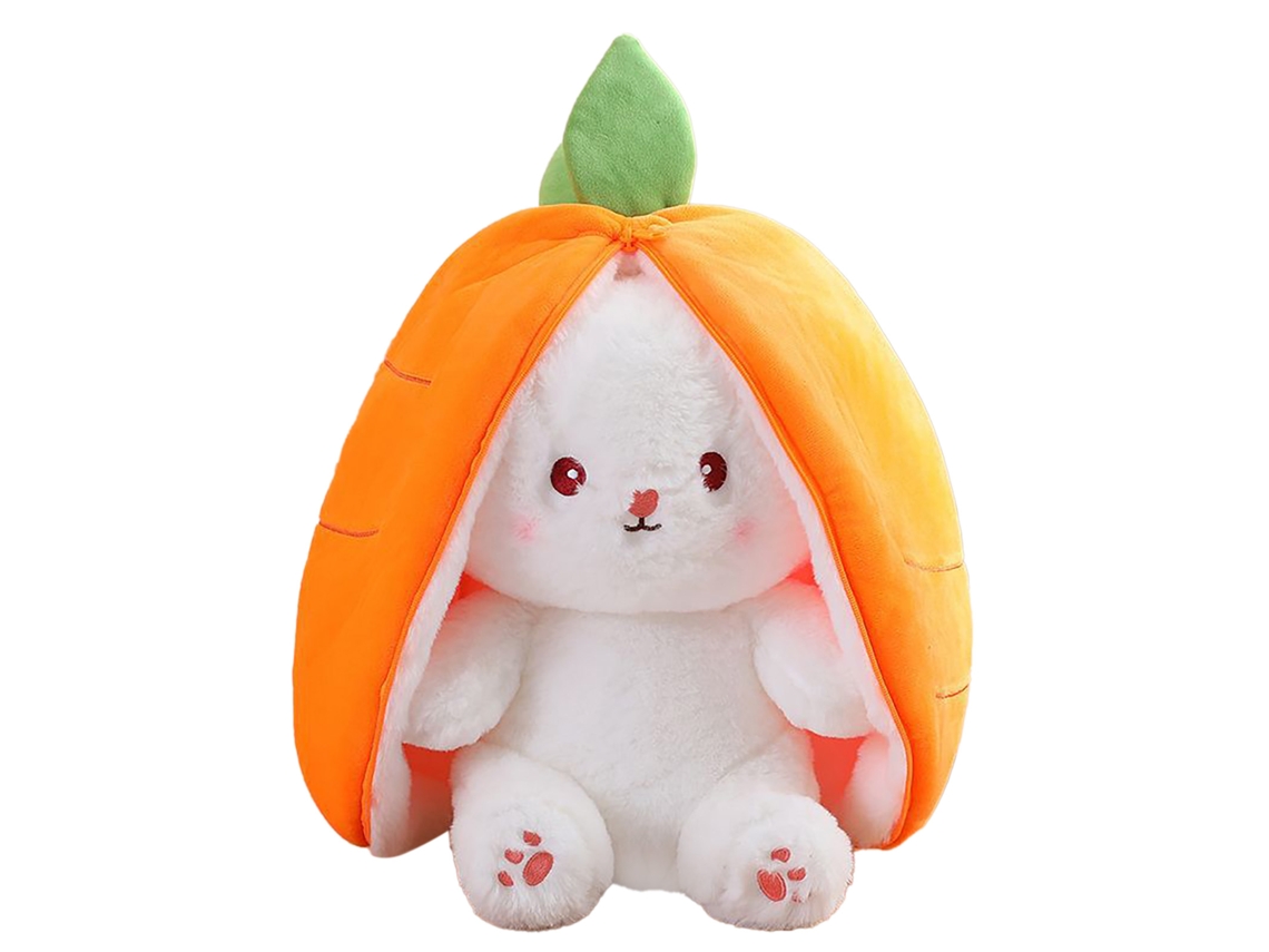 Boneco de Pelúcia Infantil Fofo e Cartunesco Ats, Almofada Macia para Dormir, Rabanete, 25cm/10 polegadas