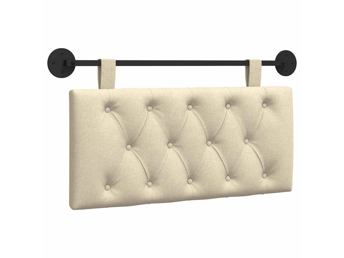 Conjunto 1 Cabeceira Suspensa Vidaxl Creme Tecido (100 X 55 X 7 Cm)