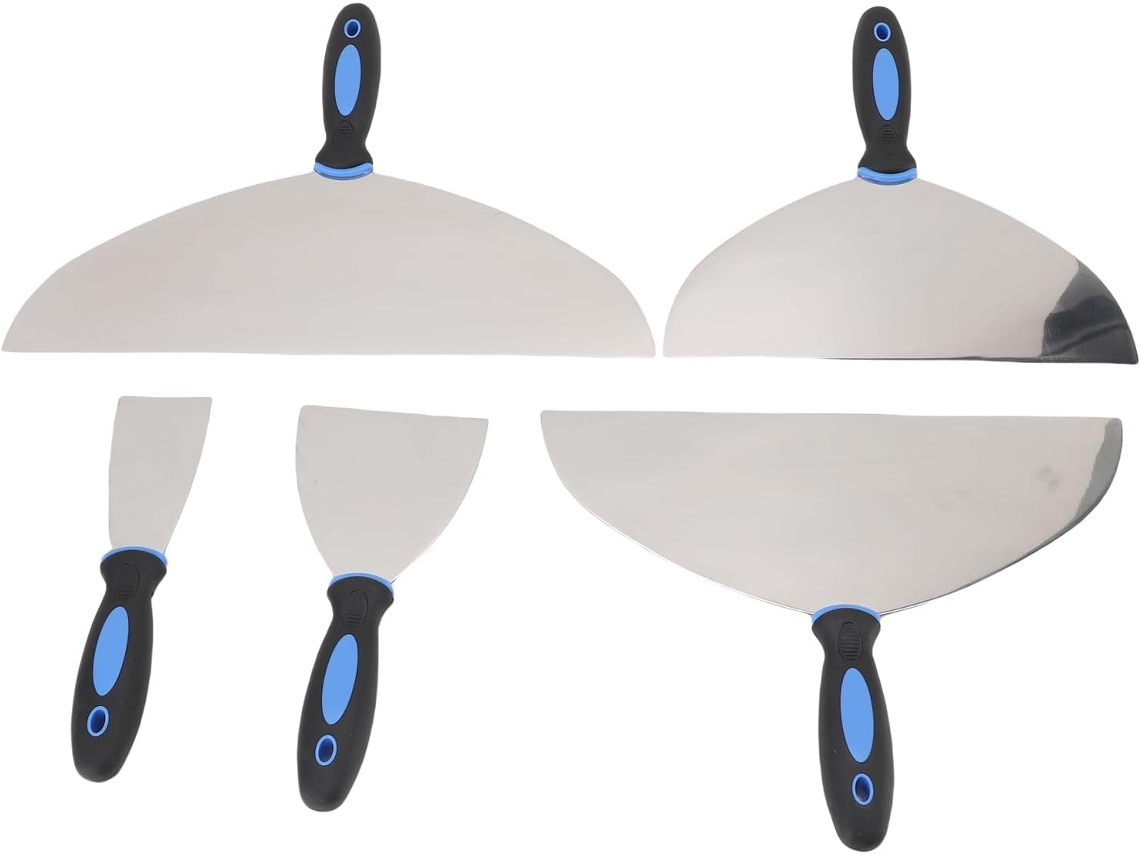 Conjunto De 5 Espátulas Para Massa Corrida, 2 Polegadas, 4 Polegadas, 10 Polegadas, 12 Polegadas, 14 Polegadas, Raspador De Papel