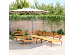 5 Pcs Conjunto De Móveis De Pallet P/ Jardim Acácia Maciça Dkd Home Decor