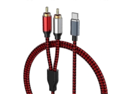 Cabo De Áudio Usb Tipo C Para 2 Rca(1 M/3 Pés), Perfeito