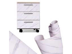 Papel De Parede Autoadesivo Em Rolo Folheado Mármore Branco Jazz 1,22x50m Pricenet