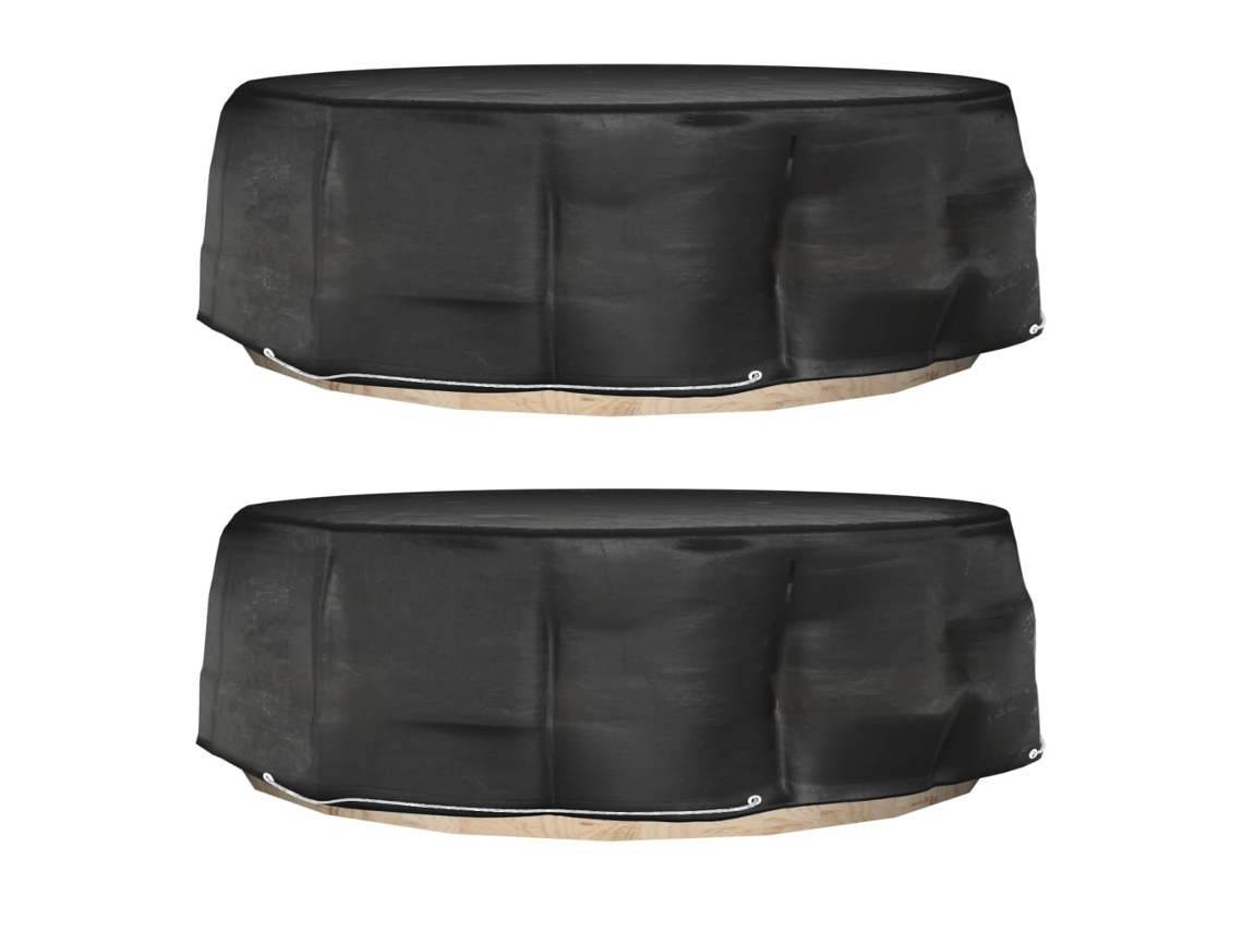 Vidaxl Capas P/ Espreguiçadeira Ilha 2 Pcs 10 Ilhós Ø236x67 Cm Redondo