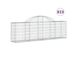 Gabion Basket, Gabion Baskets Vidaxl Prateado Ferro (200 X 30 X 60/80 Cm)