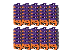 Chapéus De Halloween Com Gato Preto Cartoon E Círculo De Abóbora
