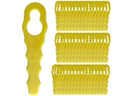 Conjunto De 50 Lâminas De Reposição, Corte Duplo, Compatível Com Ryobi Rac155 Rac157 Rac158, Para Manutenção Precisa De Aparador Ou Corta-relvas
