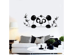 Adesivo de parede para quarto infantil, decoração para quarto de bebê ou berçário com tema de animais, em vinil, com estampa fofa, 30x73 cm, preto.