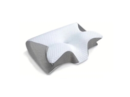 Travesseiro Cervical Ortopédico, 2 em 1, Ergonômico, Anatômico, Alívio no Pescoço, Cinza Claro AQUAFORGE