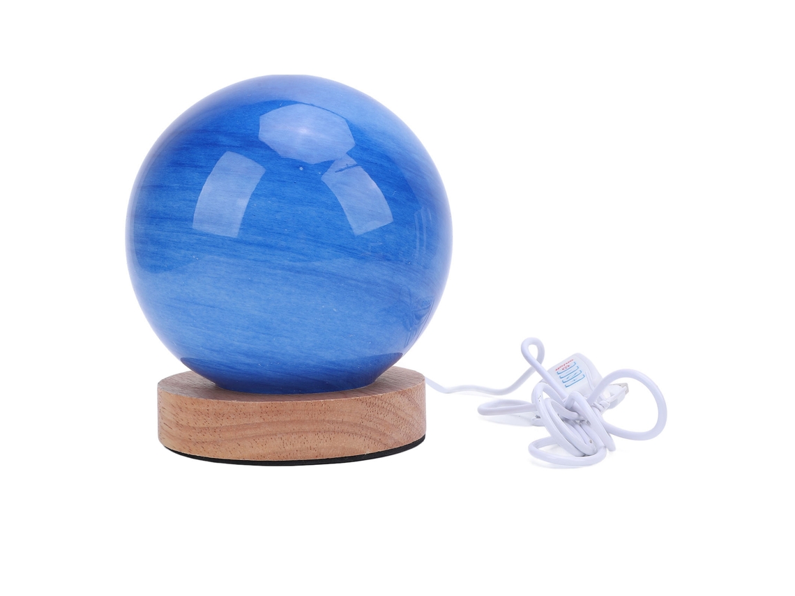 Lâmpada Mesa Cabeceira Madeira Luminosidade Ajustável 3 Cores 12cm