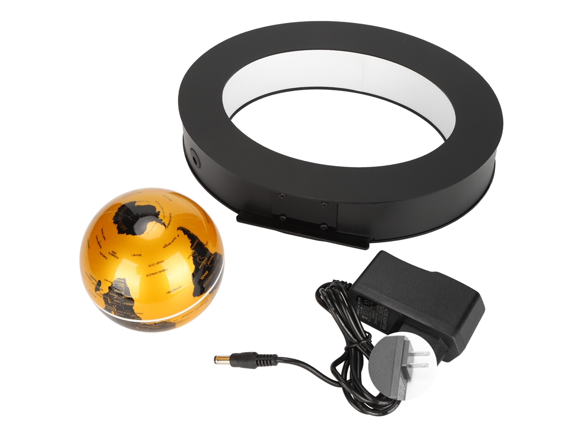 Globo Flutuante Magnético com Base Oval Luz Led 3.5 Polegadas Decorativo Mesa 100 240v Plug Us