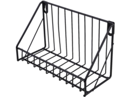 Lurrose Conjunto De 2-prateleiras Parede Para Banheiro, Sem Furos, Com Grande Capacidade, Estrutura De Ferro E