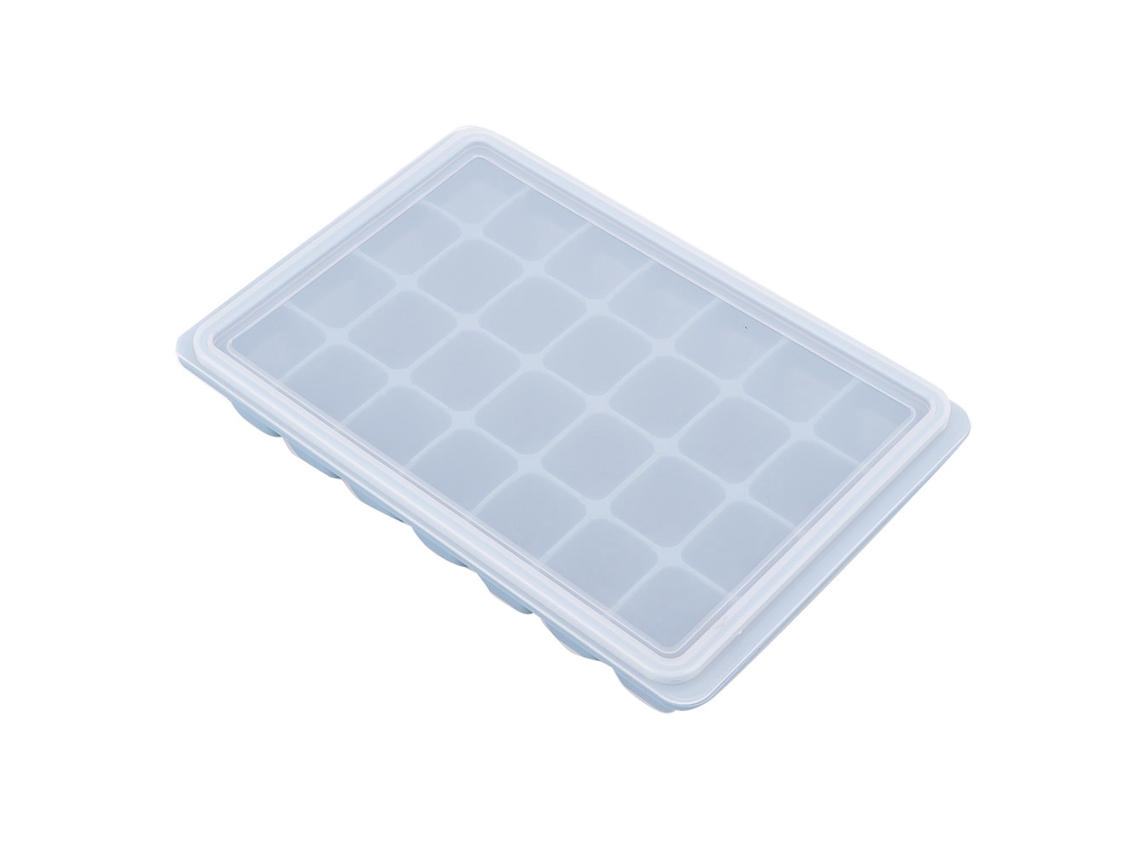 Eyf mold de Gelo Silicone Diy com Tampa 28grids para Chocolate Pudding Baking Azul