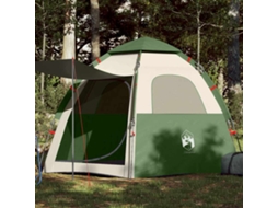 Vidaxl Tenda De Campismo Cabana Para 4 Pessoas Libertação Rápida Verde