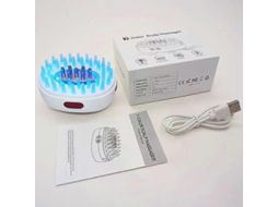 Dispositivo de Crescimento Cabelo Anti Perda Luz Terapia 7 Cores Vibrando Pente Massagem no Couro Ca Beludo com Aplicador Ól GOKOCO