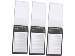 Bloco de notas para geladeira, 3 blocos, papel liso e verso magnético, blocos de notas práticos, lista de